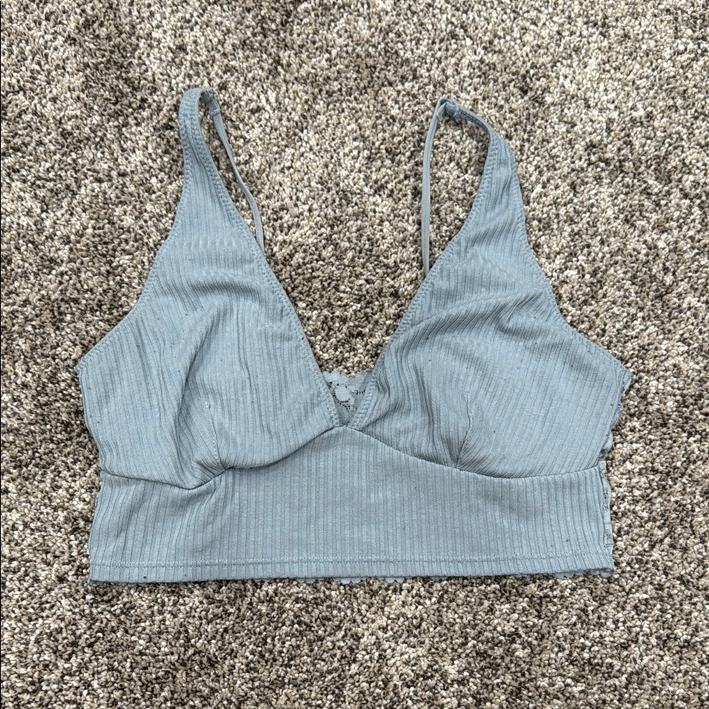 Wishlist Ribbed Lacey Bralette ~ Women's Size Small
